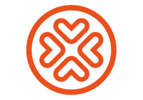 Orange crosshair icon in an orange circle