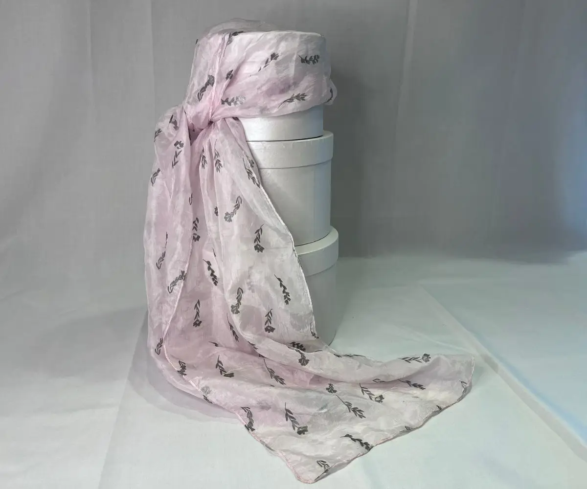 Floral silk scarf